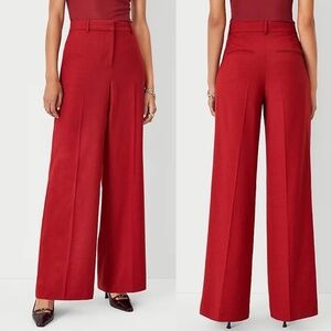 Ann Taylor Curvy Fit Wide Leg High Rise Pants